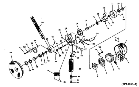 Part Location Diagram of 311A-A159 Ingersoll Rand Handle